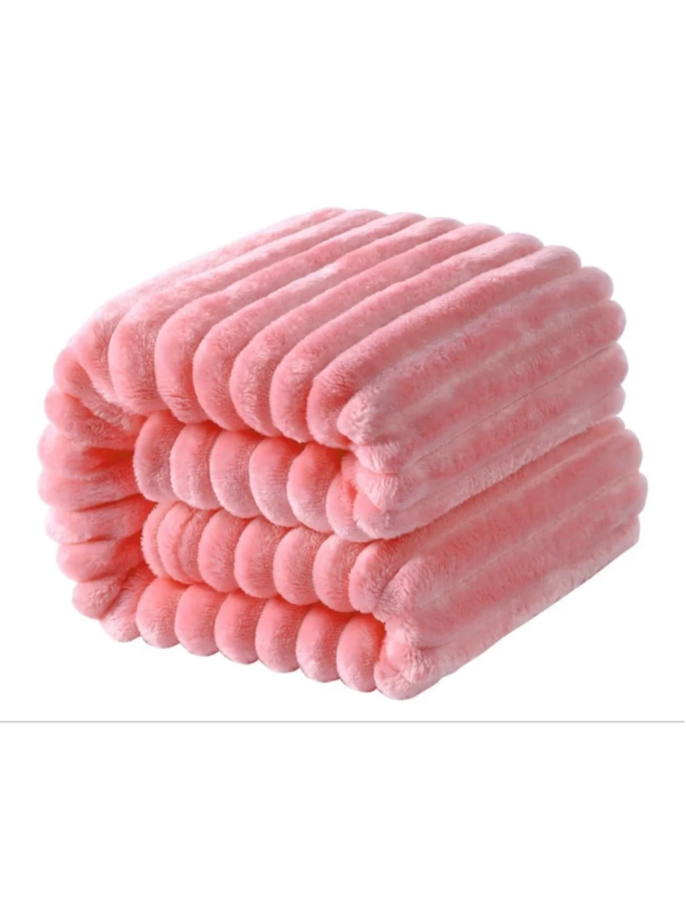 NEW Pink Fuzzy Toddler Blanket Fluffy Lightweight 27”x40”